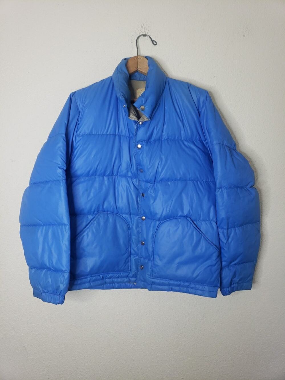 Vintage 70s 80s Sierra Designs Blue Down Gorpcore Puffer Jacket SIZE SMALL
